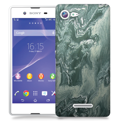 Skal till Sony Xperia E3 - Marble - Grön