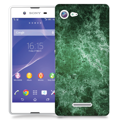 Skal till Sony Xperia E3 - Marble - Grön