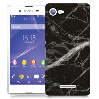 Skal till Sony Xperia E3 - Marble - Svart