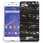 Skal till Sony Xperia E3 - Marble - Svart