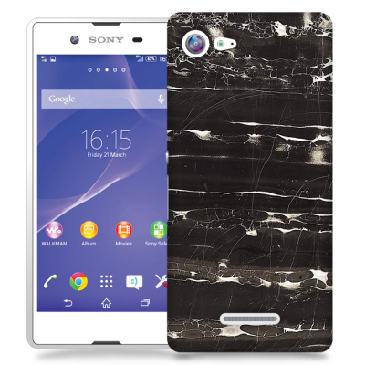 Skal till Sony Xperia E3 - Marble - Svart
