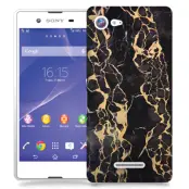 Skal till Sony Xperia E3 - Marble - Svart