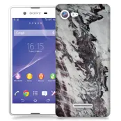 Skal till Sony Xperia E3 - Marble - Vit/Svart