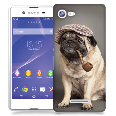Skal till Sony Xperia E3 - Mops med keps