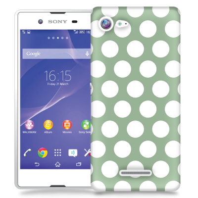Skal till Sony Xperia E3 - Polka - Grön