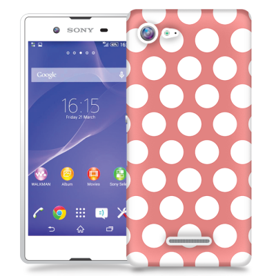 Skal till Sony Xperia E3 - Polka - Persika