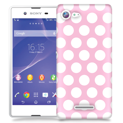 Skal till Sony Xperia E3 - Polka - Rosa