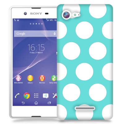 Skal till Sony Xperia E3 - Polka - Turkos
