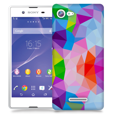 Skal till Sony Xperia E3 - Polygon - Flerfärgad