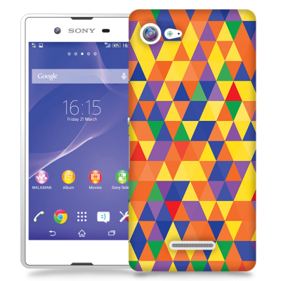 Skal till Sony Xperia E3 - Polygon - Flerfärgad
