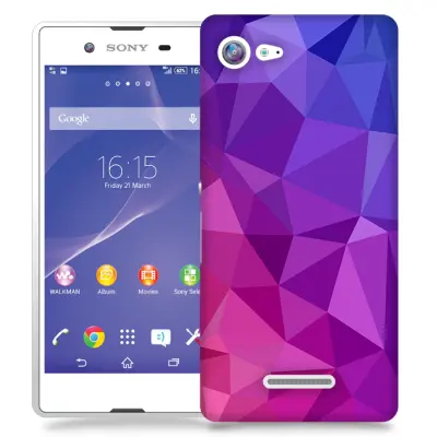 Skal till Sony Xperia E3 - Polygon - Lila