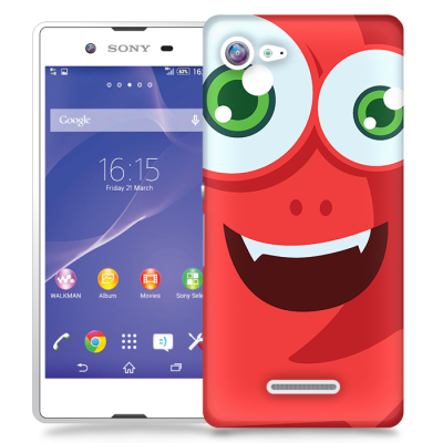 Skal till Sony Xperia E3 - Rött monster