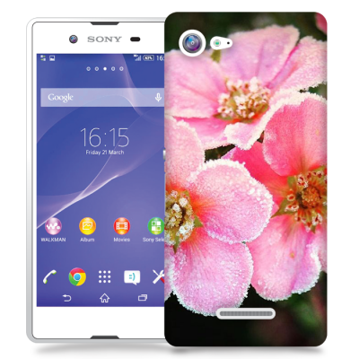 Skal till Sony Xperia E3 - Rosa blommor