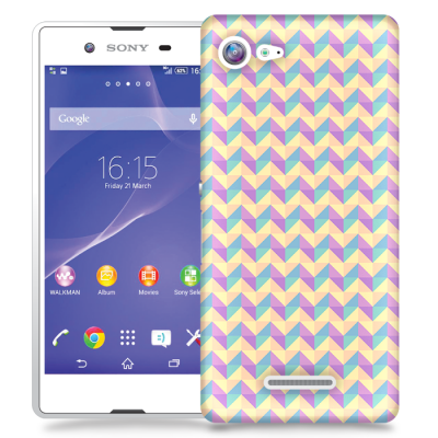 Skal till Sony Xperia E3 - Rutor Lila/Gul