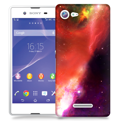 Skal till Sony Xperia E3 - Rymden - Röd/Lila