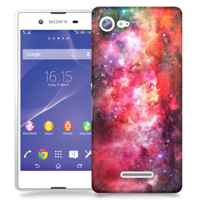Skal till Sony Xperia E3 - Rymden - Rosa