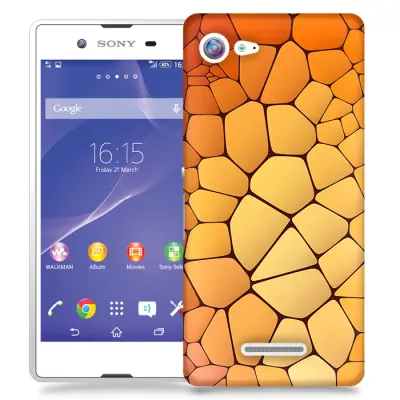 Skal till Sony Xperia E3 - Skifferstenar - Orange