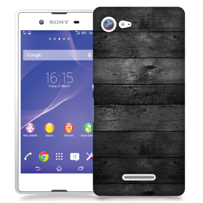 Skal till Sony Xperia E3 - Svarta plankor