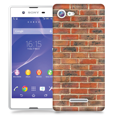 Skal till Sony Xperia E3 - Tegel - Röd