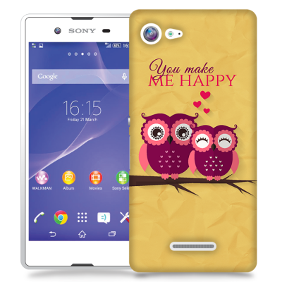 Skal till Sony Xperia E3 - Ugglor - You make me happy
