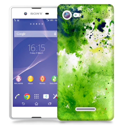 Skal till Sony Xperia E3 - Vattenfärg - Grön