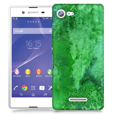 Skal till Sony Xperia E3 - Vattenfärg - Grön