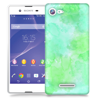 Skal till Sony Xperia E3 - Vattenfärg - Grön