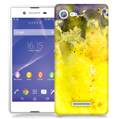 Skal till Sony Xperia E3 - Vattenfärg - Gul