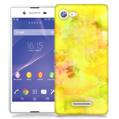 Skal till Sony Xperia E3 - Vattenfärg - Gul