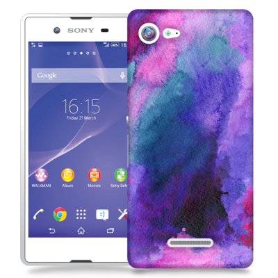 Skal till Sony Xperia E3 - Vattenfärg - Lila
