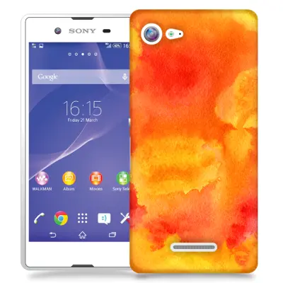 Skal till Sony Xperia E3 - Vattenfärg - Orange