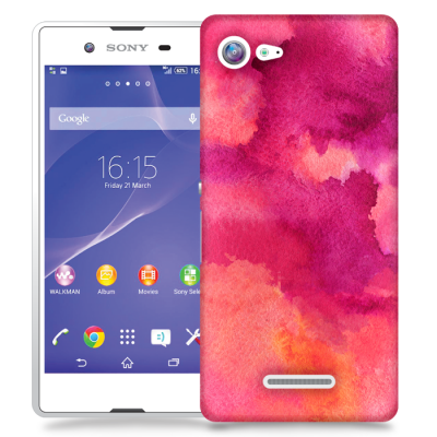 Skal till Sony Xperia E3 - Vattenfärg - Rosa