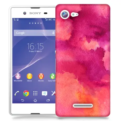 Skal till Sony Xperia E3 - Vattenfärg - Rosa