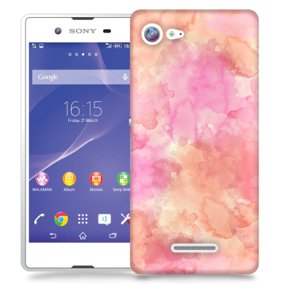 Skal till Sony Xperia E3 - Vattenfärg - Rosa