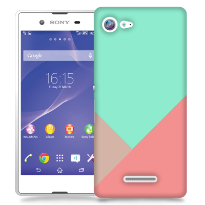Skal till Sony Xperia E3 - Vinklar - Turkos/Rosa