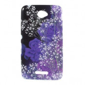 Flexicase Skal till Sony Xperia E4 - Purple Flowers