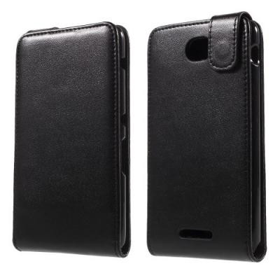 Flipfodral i Konstläder till Sony Xperia E4 - Svart