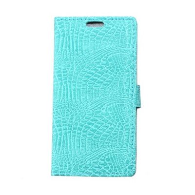 Plånboksfodral Croco till Sony Xperia E4 - Turkos