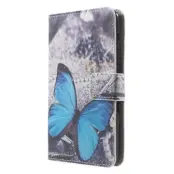 Plånboksfodral till Sony Xperia E4 - Blå Fjäril