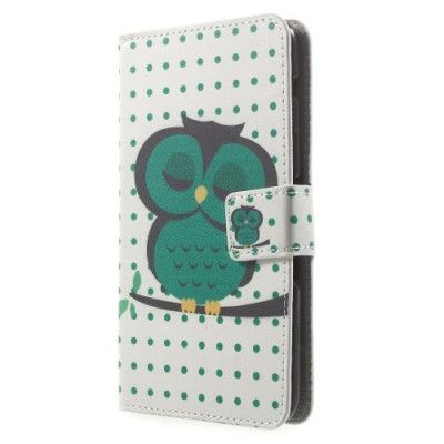Plånboksfodral till Sony Xperia E4 - Sovande Uggla