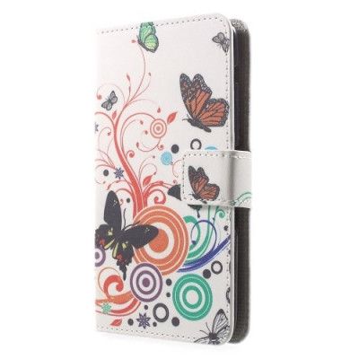 Plånboksfodral till Sony Xperia E4 - Three Butterflies