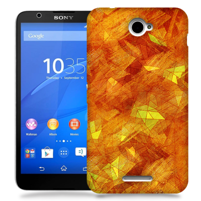 Skal till Sony Xperia E4 - Borstat - Röd/Orange