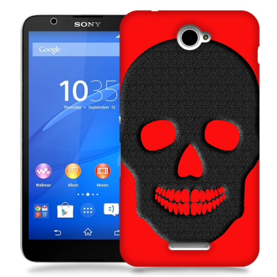 Skal till Sony Xperia E4 - Dödskalle siluett