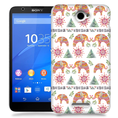Skal till Sony Xperia E4 - Elefanter