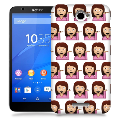 Skal till Sony Xperia E4 - Emoji - Flicka
