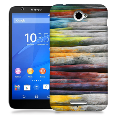 Skal till Sony Xperia E4 - Färgade stockar