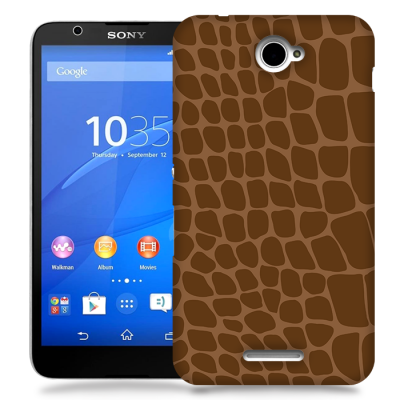 Skal till Sony Xperia E4 - Fläckar - Brun