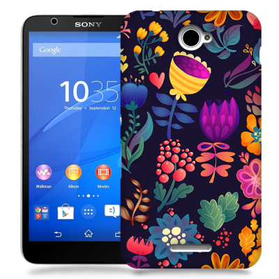 Skal till Sony Xperia E4 - Floral