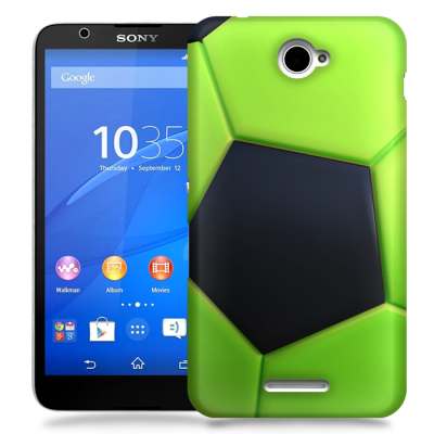 Skal till Sony Xperia E4 - Fotboll - Grön
