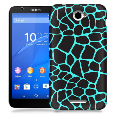 Skal till Sony Xperia E4 - Gepard - Neonblå
